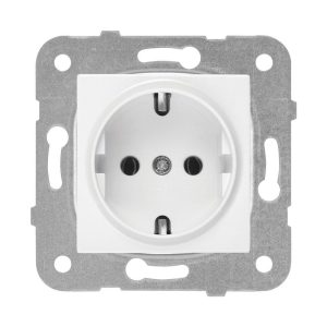 KARRE MERİDİAN TOPRAKLI DÜĞ/KAP.PRİZ BEYAZ